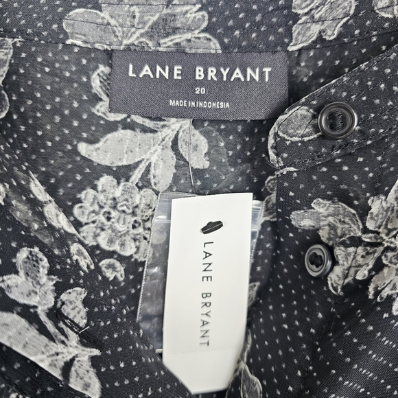 Lane Bryant #1137440 Sheer Ruffled Button-Down Chiffon Top NWT - Picture 6 of 13